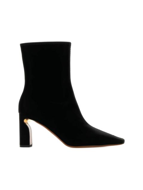 80mm velvet ankle boots