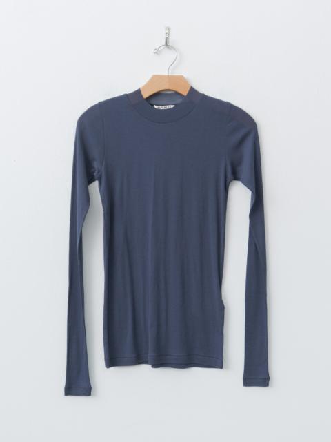 AURALEE Super High Gauge Sheer Rib L/S Tee - Navy