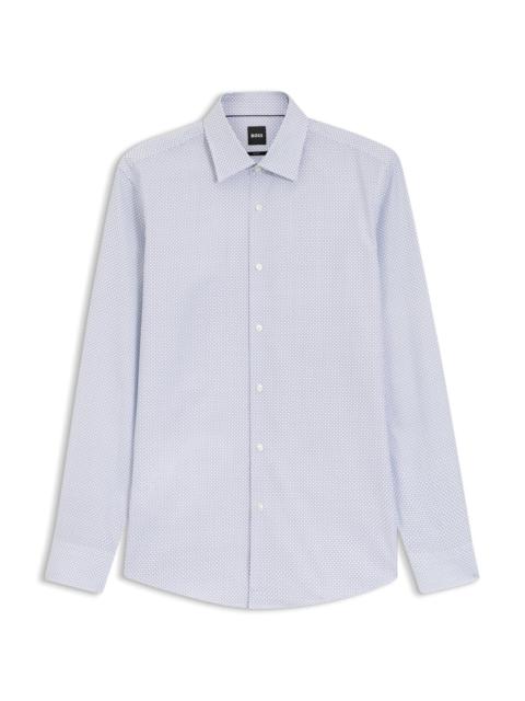 BOSS PRINTED SLIM-FIT SHIRT IN ITALIAN-MADE TWILL