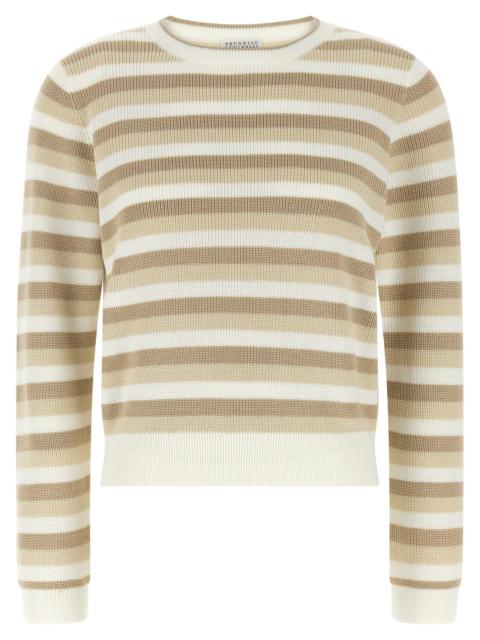 Brunello Cucinelli Brunello Cucinelli Women Striped Cotton Sweater