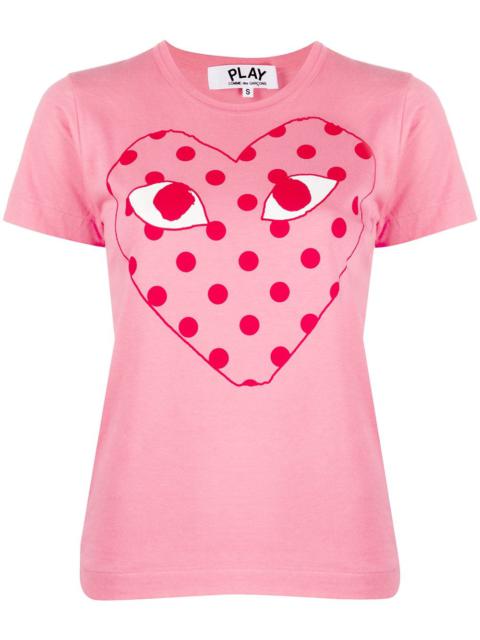 Comme des Garçons PLAY polk-dot heat print T-shirt