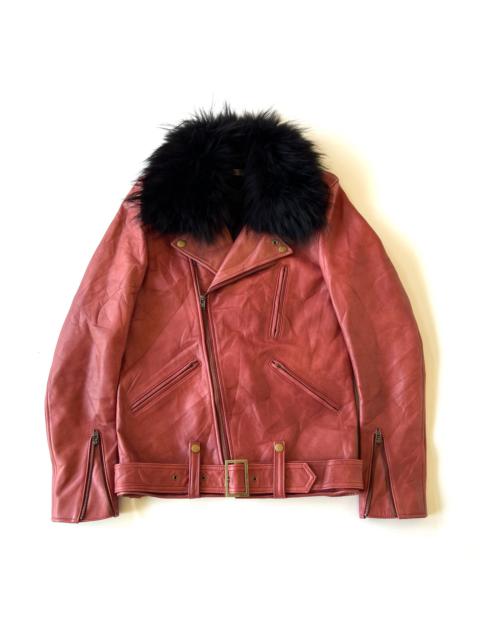 Other Designers RSY Lether Biker Fur Collar Jacket