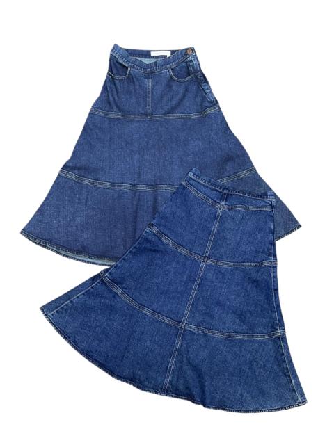 See by Chloé See By Chloé Vintage Italy Stretch Denim Flare Skirt 25"
