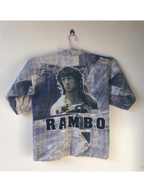 Other Designers Japanese Brand - KIMONO PATCHWORK RAMBO DESIGN DENIM BLUE JACKETS