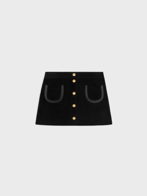 CELINE mini skirt IN SUEDE