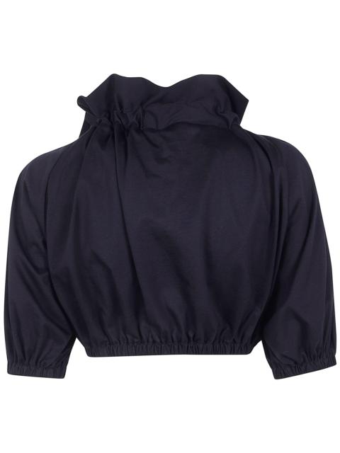 PATOU Cropped Volume Jersey Top