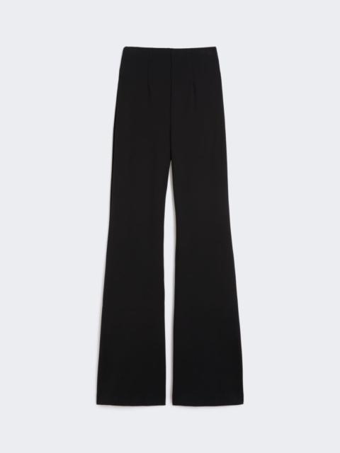 Sportmax Flared trousers in stretch jersey - black