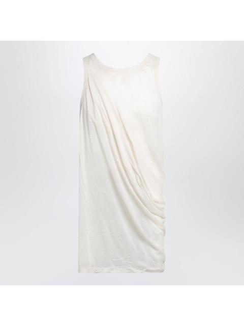 Rick Owens Ivory Tank Top With Draping Men