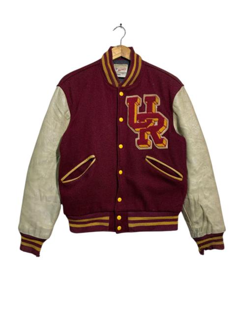 American College - 🔥VTG 70s BUTWIN WOOL/LEATHER VARSITY JACKET