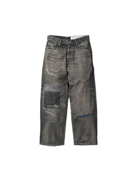 NEIGHBORHOOD PATCHWORK DISTRESSED JEANS