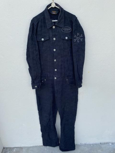 Other Designers Vanson Leathers - Vanson Cotton Black Camo Jumpsuit Coveralls