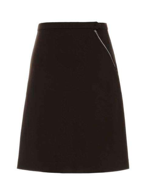 Miu Miu Miu Miu Women Brown Stretch Viscose Blend Skirt