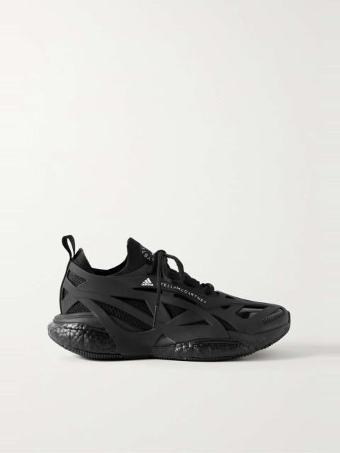 Solarglide Primeknit and rubber sneakers Black
