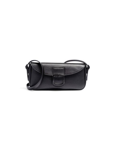 Santoni Black leather shoulder bag