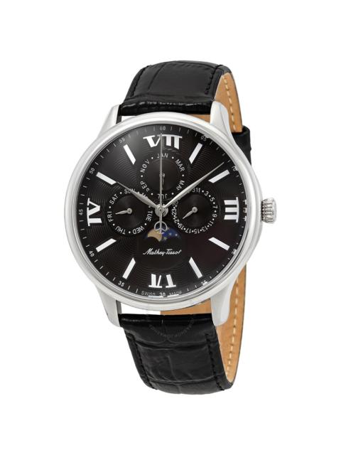 Other Designers Mathey-Tissot Edmond Moon Phase Black Dial Men's Watch H1886RAN