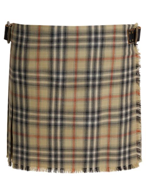 Burberry Burberry Wool "check" Mini Kilt