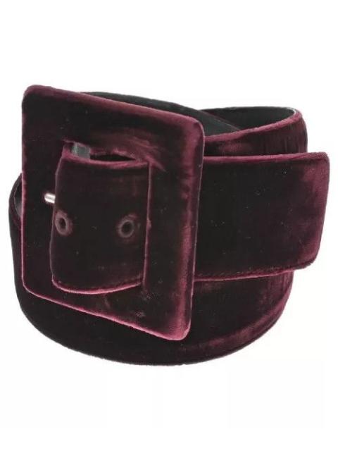SAINT LAURENT Saint Laurent Paris Velvet Big Buckle Belt