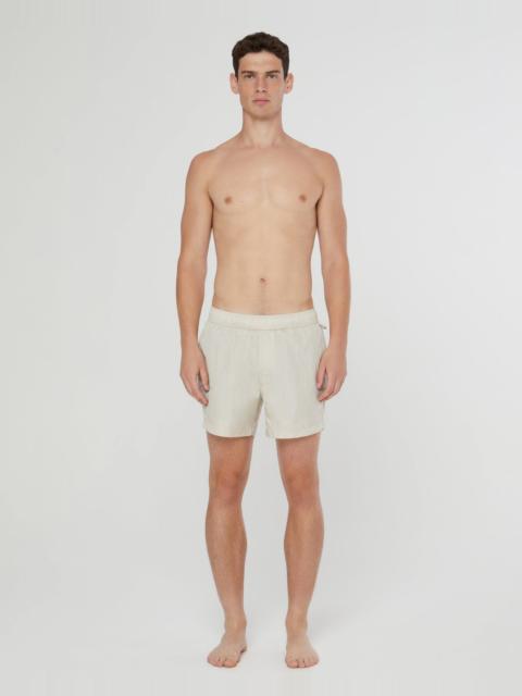 onia Onia Nylon Crinkle 5" Swim Trunk in Stone at Nordstrom