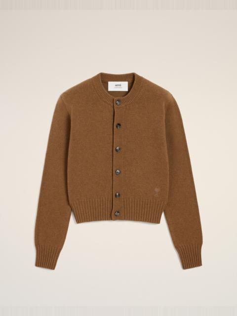 AMI Paris BROWN CASHMERE AMI DE COEUR CARDIGAN