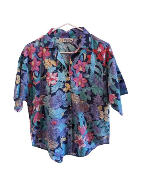 Other Designers Vintage Caribou Floral Vacation Button Down Size 12
