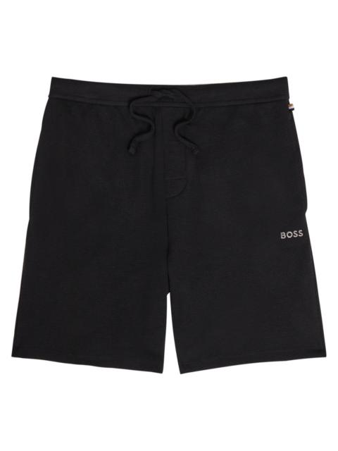 BOSS Boss Logo-embroidered Waffle Shorts