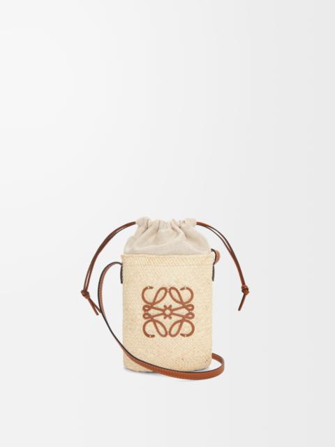 Loewe Square pocket in iraca palm and calfskin