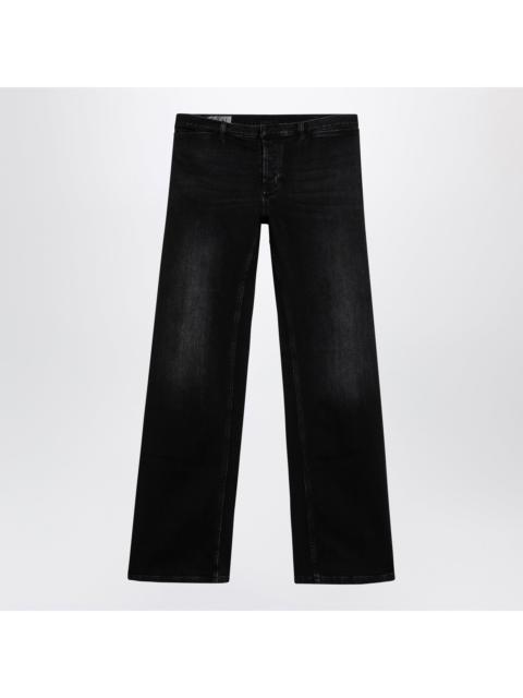 GUCCI Gucci Black Stretch Denim Trousers With Washed Effect Men