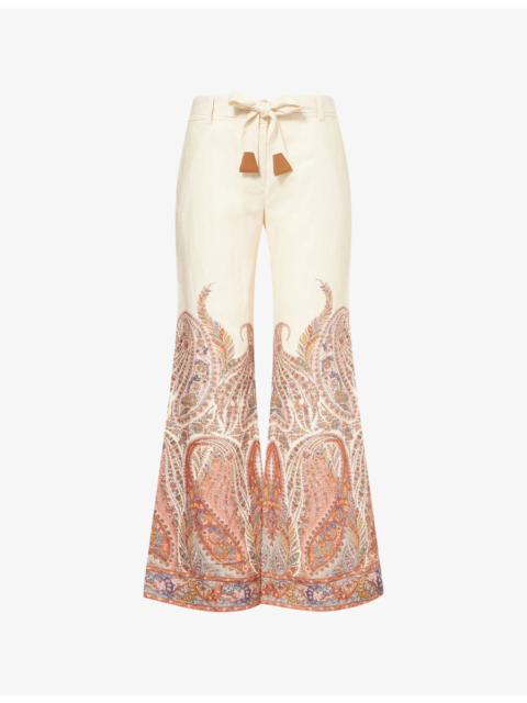 Zimmermann Rhiannon Flared Linen Trousers