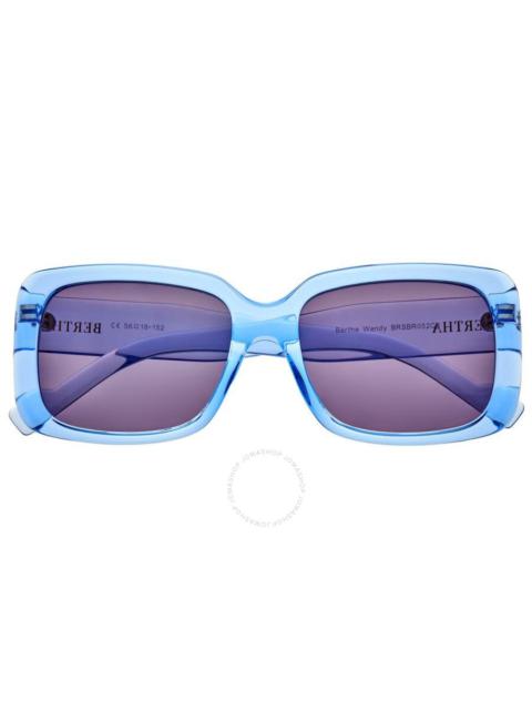 Other Designers Bertha Ladies Purple Rectangular Sunglasses BRSBR052C6