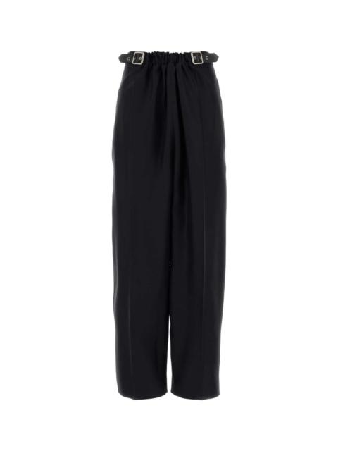 Loewe Navy Blue Wool Blend Wide-leg Pant