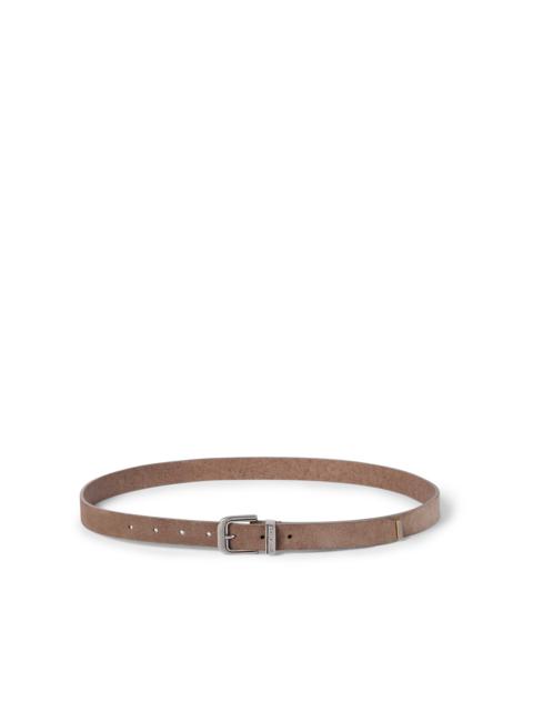 Brunello Cucinelli Brunello Cucinelli Reversed leather belt in Light Brown at Nordstrom