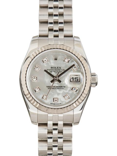 ROLEX Used Ladies Rolex Datejust Ref 179174 Mother of Pearl Roman Dial