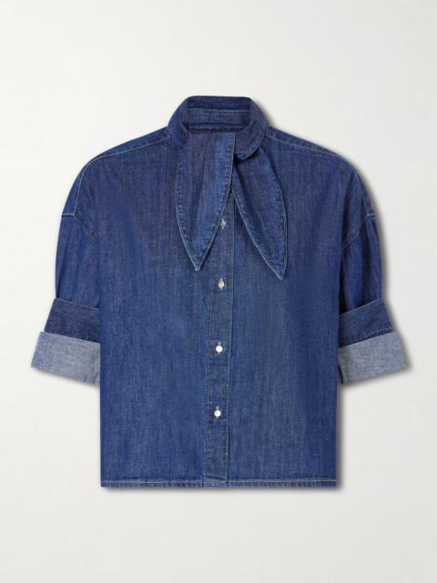 TWP Tie-detailed Denim Shirt