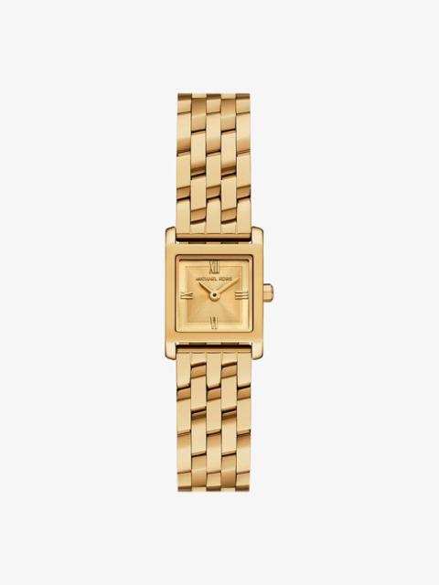 MICHAEL KORS Michael Kors Micro Georgie Quartz Gold Dial Ladies Watch MK4931