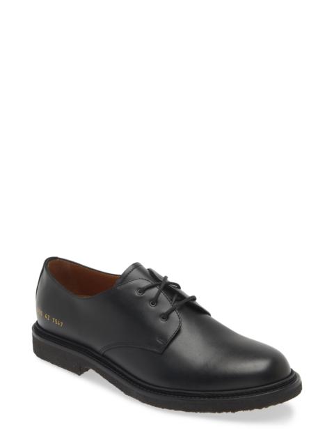 Common Projects Common Projects Officer's Plain Toe Derby in Black at Nordstrom