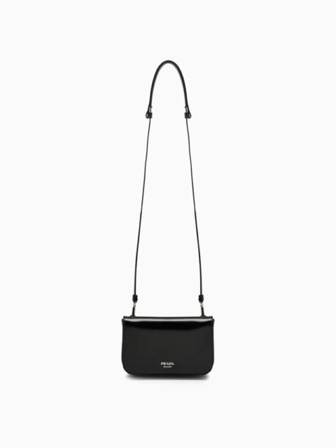 Prada Black Brushed Leather Shoulder Bag Men