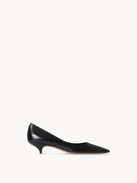 The Row Liisa Kitten Two Heel in Leather
