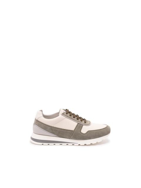 Brunello Cucinelli Calfskin And Suede Sneakers