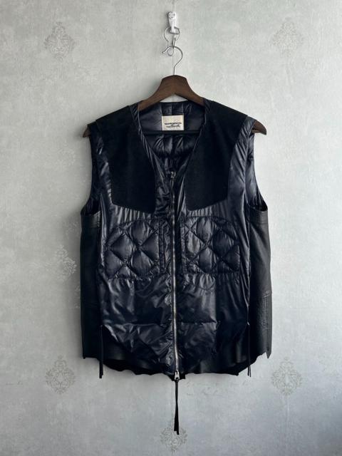TAKAHIROMIYASHITA TheSoloist. The Soloist 12AW Down Pieced Leather Vest