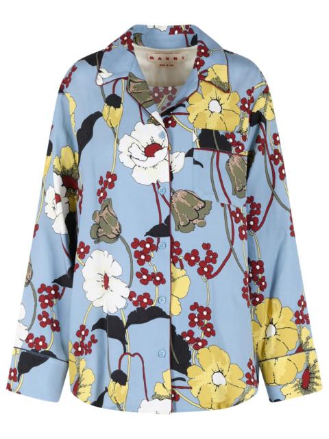 Marni Marni Light Blue Viscose Shirt