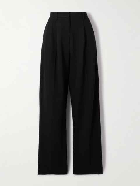 CAROLINA HERRERA Pleated Wool-blend Wide-leg Pants