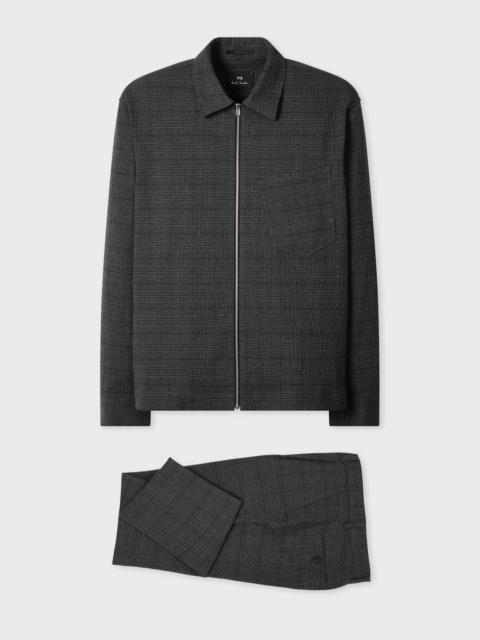 Paul Smith Grey Textured-Cotton Check Co-Ord Set