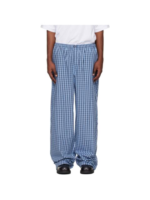 VETEMENTS Blue Check Pyjama Pants