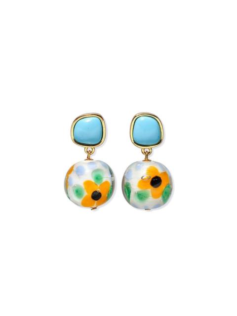 LIZZIE FORTUNATO Turquoise Kado Drop Earrings