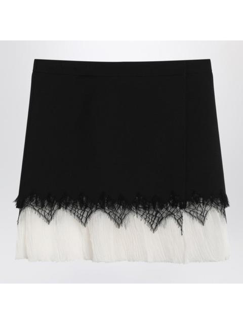 Alexander McQueen Alexander Mcqueen Mini Skirt With Black/Ivory Spider Lace Women