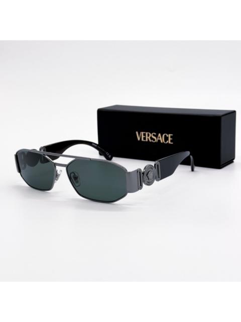 VERSACE NEW VERSACE VE2287 100171 SUNGLASSES, VERSACE WOMEN BLACK/GR