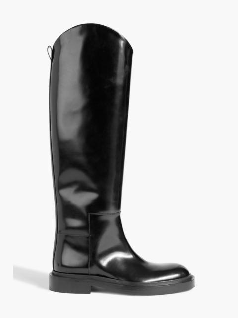 Jil Sander Glossed-leather knee boots