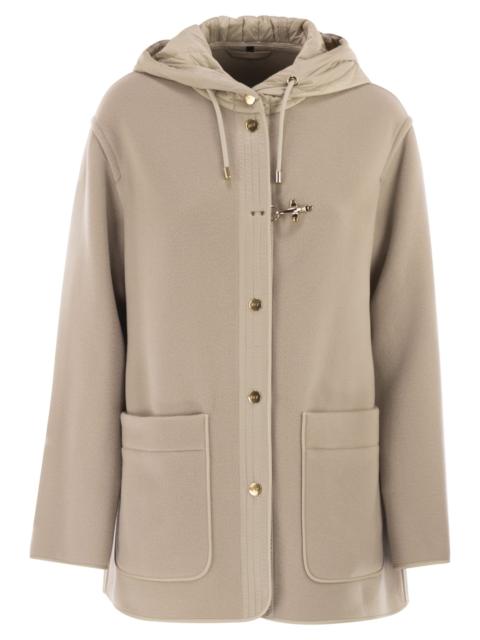 Other Designers Fay Women Two-Material Wool And Cashmere Caban Coat
