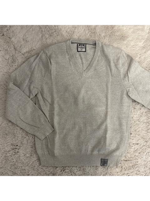 Other Designers Express Light Grey V-Neck Cotton Sweater