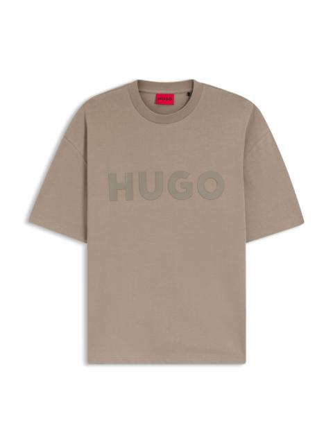 HUGO OVERSIZED-FIT T-SHIRT IN COTTON WITH REFLECTIVE LOGO